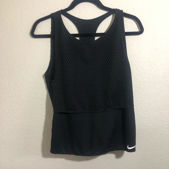 Nike Reversible Mesh Racerback Tank Top XS Black - Picture 2 of 4